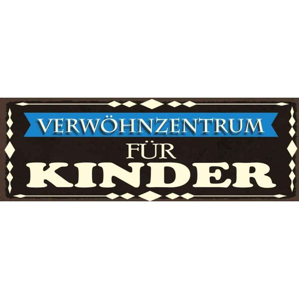 Vianmo Insegna In Legno 10X27 Cm VerwöHnzentrum FüR Kinder-image