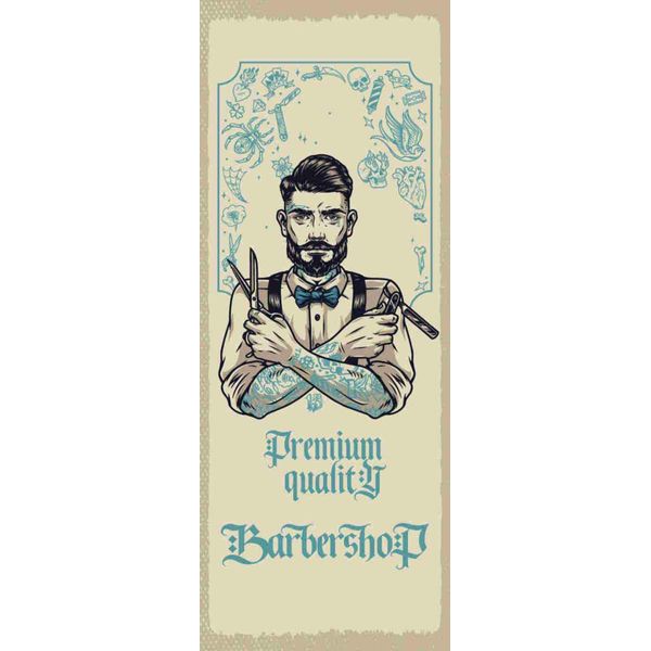 Vianmo Insegna In Legno 27X10 Cm Barbershop Premium Quality-image