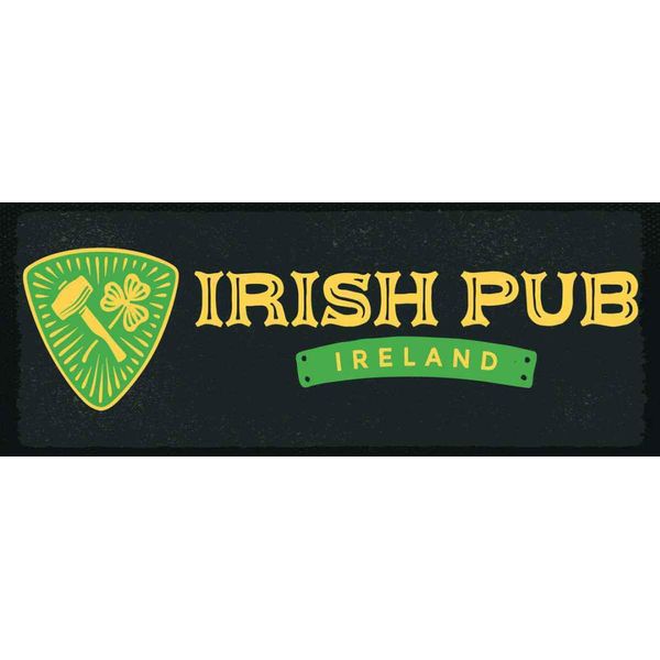Vianmo Insegna In Legno 10X27 Cm Ireland Irish Pub Alkohol-image