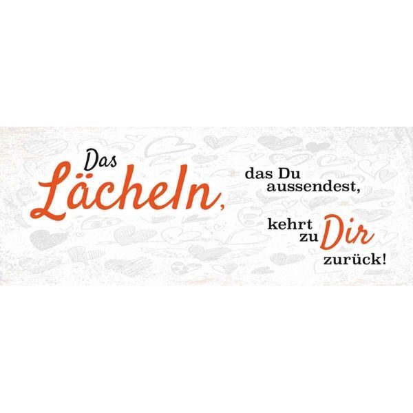 Vianmo Insegna In Legno 10X27 Cm Das LäCheln Kommt ZurüCk-image