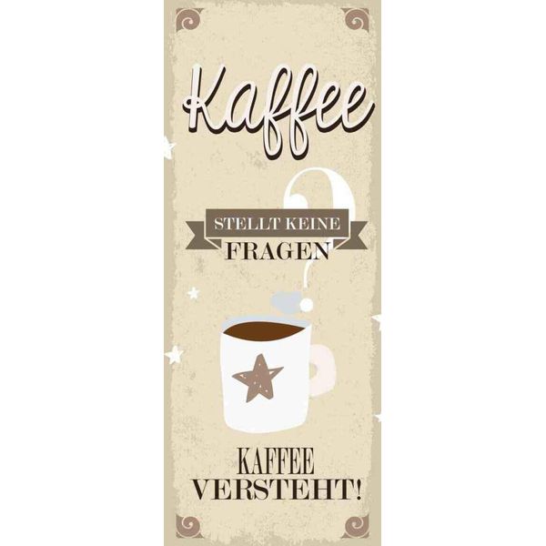Vianmo Insegna In Legno 27X10 Cm Kaffee Stellt Keine Fragen-image