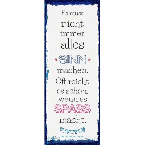 Vianmo Insegna In Legno 27X10 Cm Spass Nicht Immer Alles Sinn-image