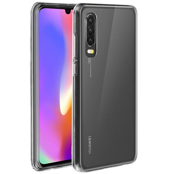 Avizar, Cover In Gel, Cover Posteriore Flessibile Per Huawei P30, Custodia Smerigliata, Trasparente-image