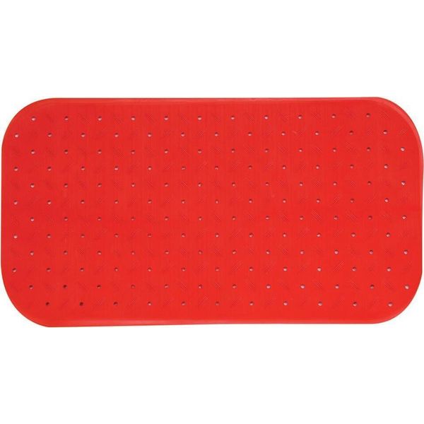 Msv Premium Tappetino Da Doccia Tappetino Da Bagno Tappetino Da Bagno Antibatterico Antiscivolo Con Ventose - Rosso - Profuma Di Rose - Circa 36 X 76 Cm - Lavabile A 60° Gradi-image