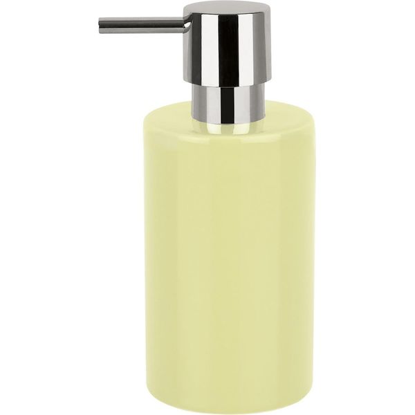 Distributore Di Sapone Spirella "Tube"" | Con Pompa | Distributore Di Sapone Liquido | Porcellana | 300Ml | Resistente E Robusto | Giallo"-image
