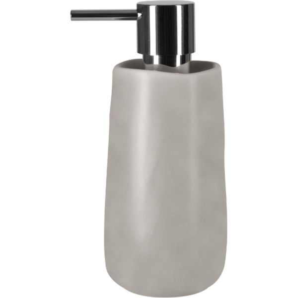 Spirella Dispenser Per Sapone Sina Con Pompa In Acciaio Inox Dispenser Per Sapone Liquido In Porcellana Da 350 Ml Durevole E Robusto Taupe-image