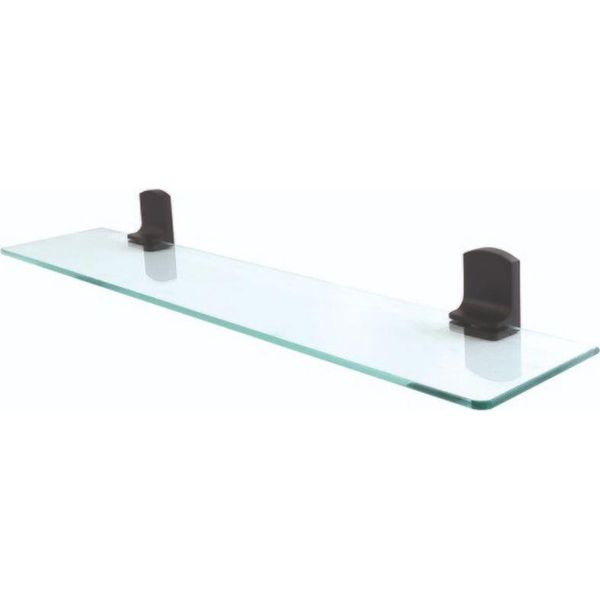 Mensola Da Parete In Vetro Spirella "Taku"" Mensola Da Bagno Mensola Da Parete Per Il Bagno In Vetro E Acciaio Inox 60Cm - Da Incollare E Forare"-image