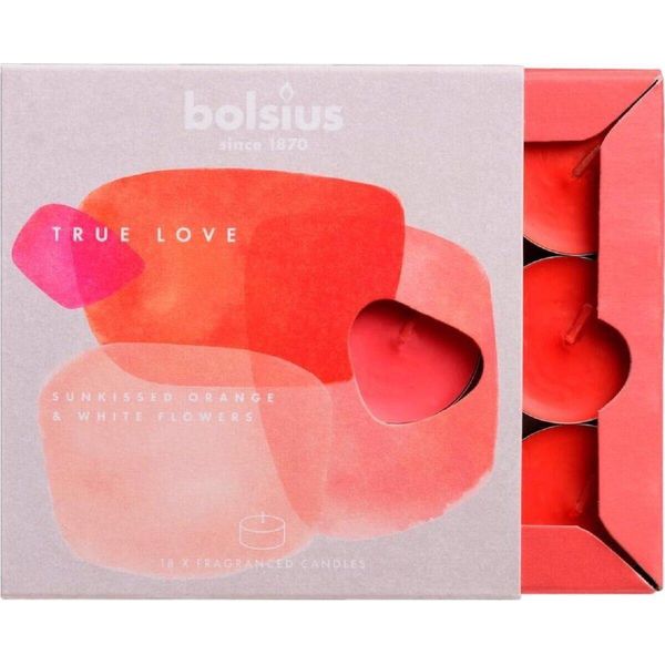 Bolsius Tea Lights True Love - 18 Tea Lights Per Momenti Romantici-image