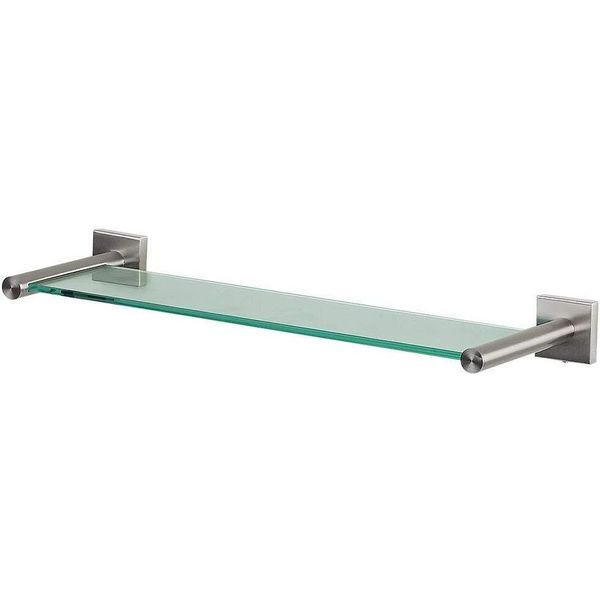 Mensola In Vetro Da Parete Spirella "Nyo"" Mensola Da Bagno Mensola Da Parete Per Il Bagno In Vetro E Acciaio Inox 40Cm - Da Incollare E Forare"-image