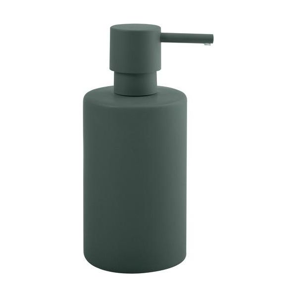 Distributore Di Sapone Spirella "Tube"" | Con Pompa In Acciaio Inox | Distributore Di Sapone Liquido | Porcellana | 300Ml | Resistente E Robusto | Verde Scuro Opaco"-image