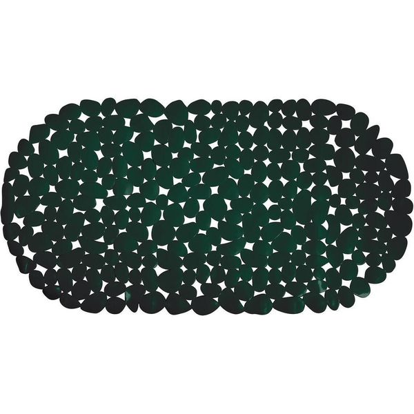 Msv Tappetino Per Doccia Tappetino Per Vasca Tappetino Antiscivolo "Ciottolo"" - Antibatterico Antiscivolo Con Ventose - Verde Scuro - 35 X68 Cm"-image