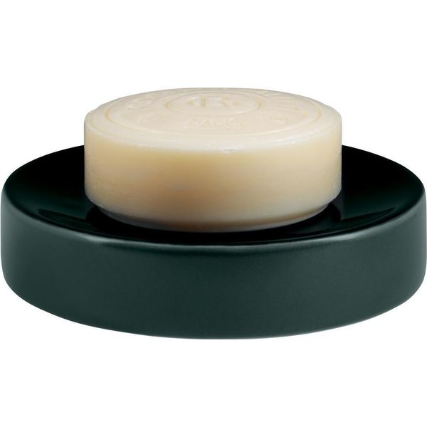 Spirella Portasapone Accessori Decorativi Per Il Bagno Portasapone "Jaro"" Dimensioni: 11,3 X 2,4 Cm - Verde Scuro/Nero"-image