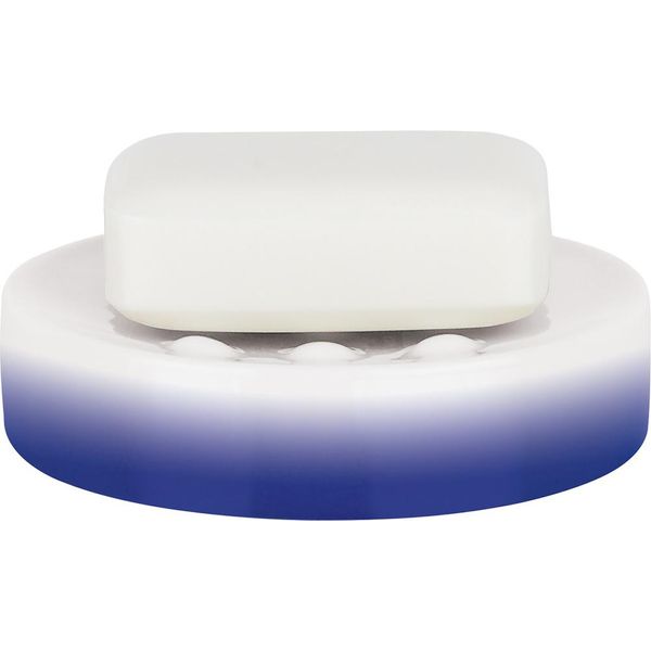 Spirella Portasapone Tubo Decorativo Bagno Accessori Portasapone Bianco / Blu-image