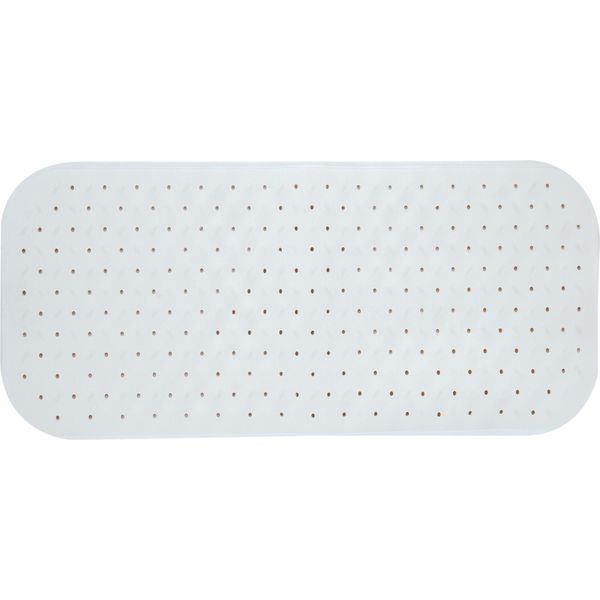 Msv Premium Tappetino Da Doccia Tappetino Da Bagno Tappetino Da Bagno Antibatterico Antiscivolo Con Ventose - Bianco - Circa 36 X 97 Cm - Profuma Di Rose - Lavabile A 60° Gradi-image