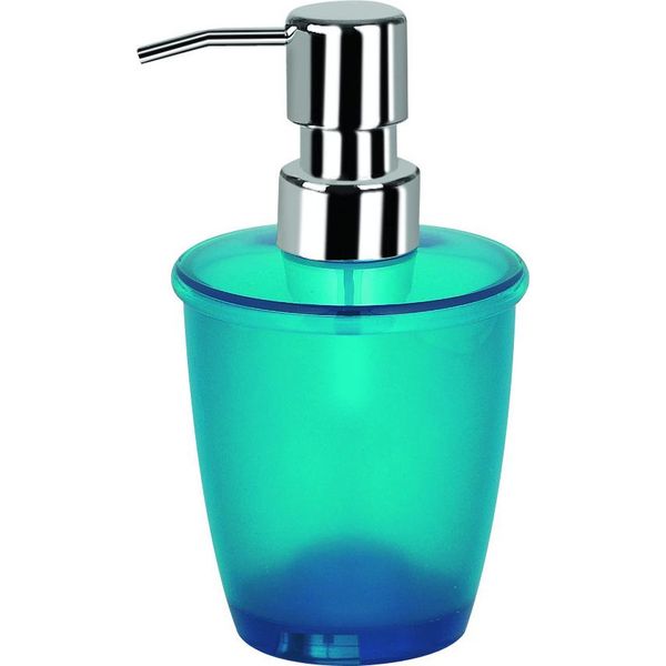 Distributore Di Sapone Spirella "Toronto"" Dispenser Di Sapone Liquido, Capacità 8,5 X 8,5 X 14,5 Cm - 250Ml - Acqua Blue"-image