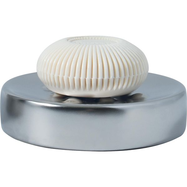 Spirella Portasapone Look Pietra Accessori Bagno Decorativi Portasapone "Tube"" Dimensioni: 11 X 11 X 3 Cm - Argento Opaco"-image