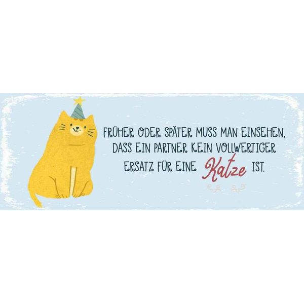 Vianmo Insegna In Legno 10X27 Cm Kein Ersatz FüR Eine Katze-image