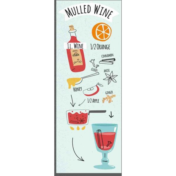 Vianmo Insegna In Legno 27X10 Cm Mulled Wine Orange Wine Anise-image