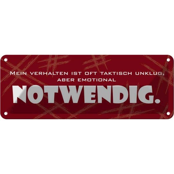 Vianmo Insegna Di Latta 10X27 Cm Verhalten Ist Taktisch Unklug-image
