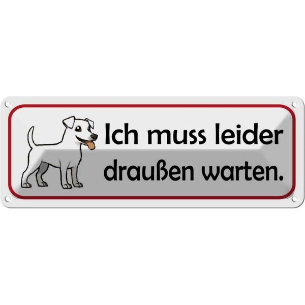 Vianmo Insegna Di Latta 10X27 Cm Hund Ich Muss Leider DraußEn Warten-image