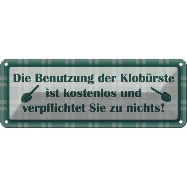 Vianmo Insegna Di Latta 10X27 Cm Benutzung Der KlobüRste-image