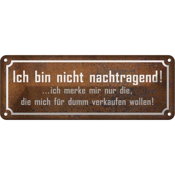Vianmo Insegna Di Latta 10X27 Cm Bin Nicht Nachtragend Ich Merke-image