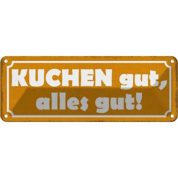 Vianmo Insegna Di Latta 10X27 Cm Kuchen Gut Alles Gut-image