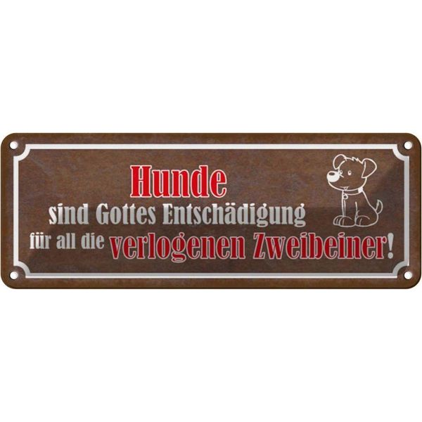 Vianmo Insegna Di Latta 10X27 Cm Hunde Sind Gottes EntshäDigung-image