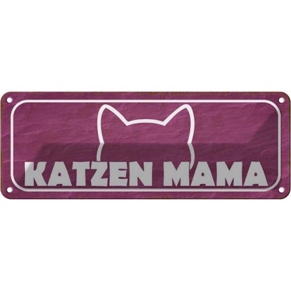 Vianmo Insegna Di Latta 10X27 Cm Katzen Mama-image