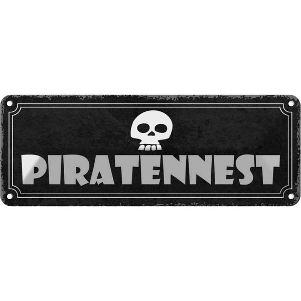 Vianmo Insegna Di Latta 10X27 Cm Piratennest-image
