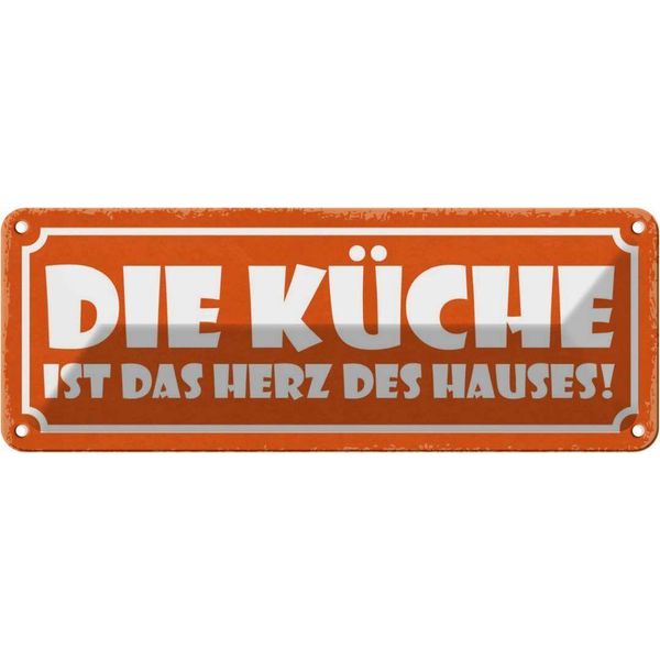 Vianmo Insegna Di Latta 10X27 Cm KüChe Ist Das Herz Des Hauses-image