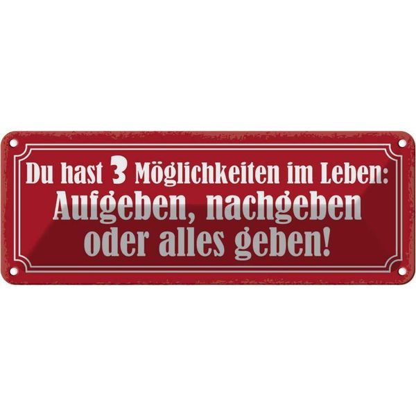 Vianmo Insegna Di Latta 10X27 Cm Aufeben Nachgeben Alles Geben-image