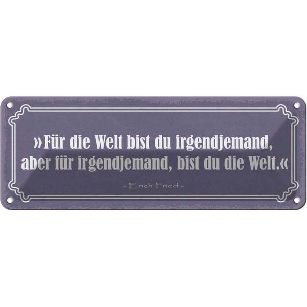 Vianmo Insegna Di Latta 10X27 Cm FüR Welt Bist Du Irgendjemand-image