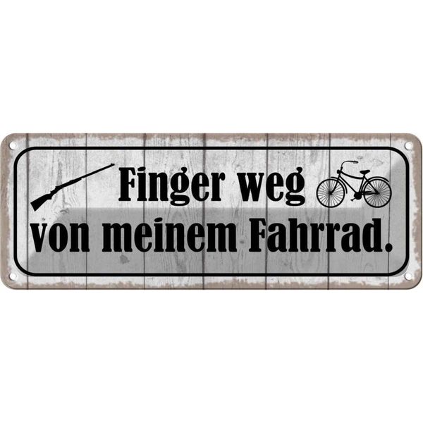 Vianmo Insegna Di Latta 10X27 Cm Finger Weg Von Meinem Fahrrad-image