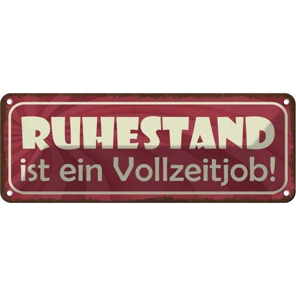 Vianmo Insegna Di Latta 10X27 Cm Ruhestand Ist Ein Vollzeitjob-image