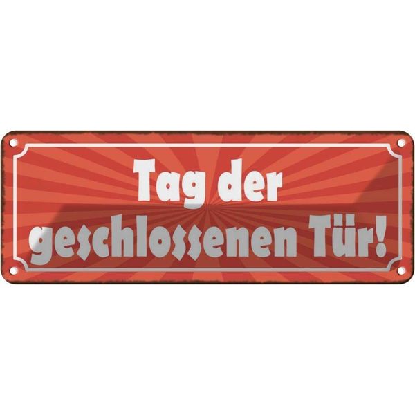 Vianmo Insegna Di Latta 10X27 Cm Tag Der Geschlossenen TüR-image