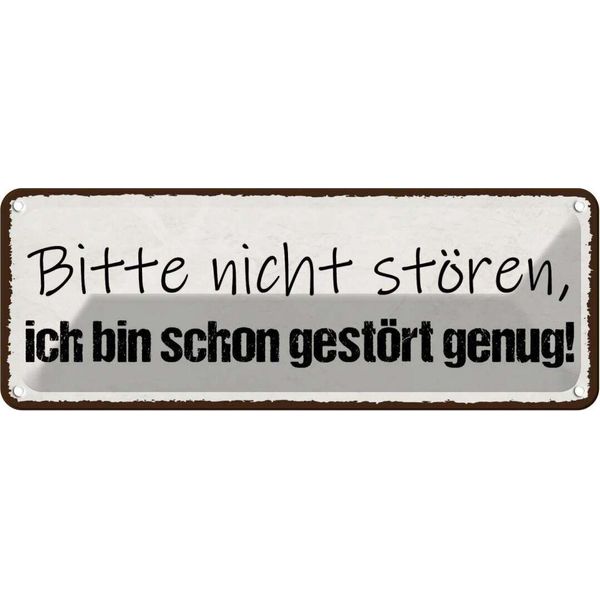 Vianmo Insegna Di Latta 10X27 Cm Bitte Nicht StöRen Bin Genug-image