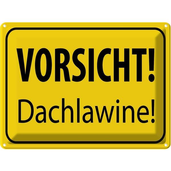Vianmo Insegna Di Latta 30X40 Cm Vorsicht Dachlawine Warnschild-image
