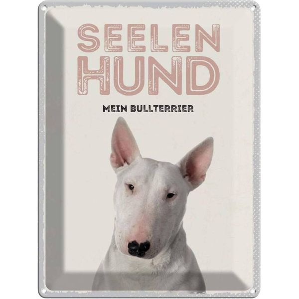 Vianmo Insegna Di Latta 40X30 Cm Seelen Hund Mein Bullterrier-image