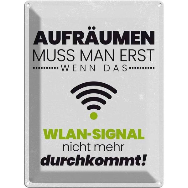 Vianmo Insegna Di Latta 40X30 Cm AufräUmen Erst Wenn Wlan Nicht-image