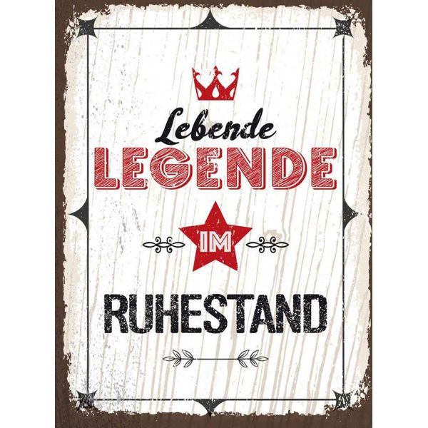 Vianmo Insegna In Legno 40X30 Cm Lebende Legende Im Ruhestand-image