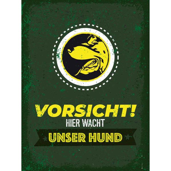 Vianmo Insegna In Legno 40X30 Cm Vorsicht Hier Wacht Unser Hund-image