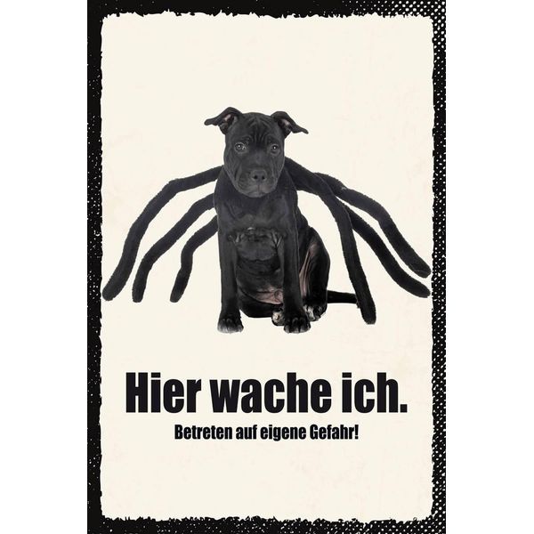 Vianmo Insegna In Legno 18X12 Cm Hund Hier Wache Ich Eigene Gefahr-image