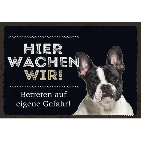 Vianmo Insegna In Legno 12X18 Cm Tiere Hier Wachen Wir Eigene Gefahr-image