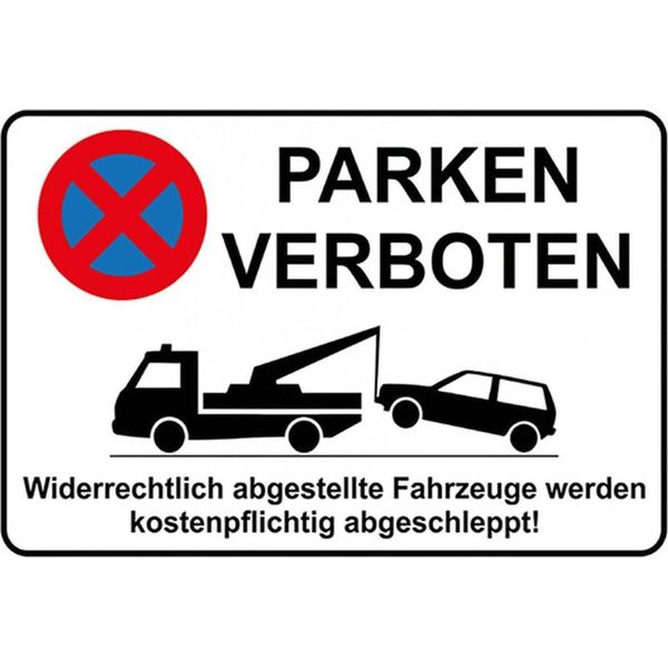 Vianmo Insegna In Legno 20X30 Cm Parken Verboten Widerrechtlich-image