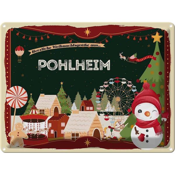 Vianmo Insegna Di Latta 30X40 Cm Weihnachten GrüßE Pohlheim-image