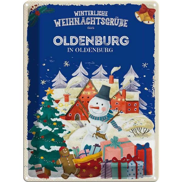 Vianmo Insegna Di Latta 40X30 Cm WeihnachtsgrüßE Aus Oldenburg In Oldenburg-image
