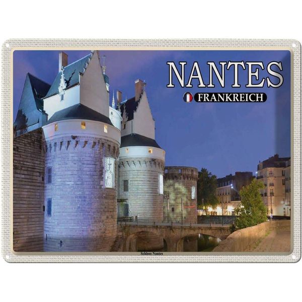 Vianmo Insegna Di Latta 30X40 Cm Nantes Frankreich Schloss Nantes-image