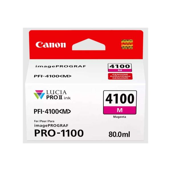 Original Canon Imageprograf Pro 1100 Series (6779C001 / PFI-4100M) Druckerpatrone Magenta-image