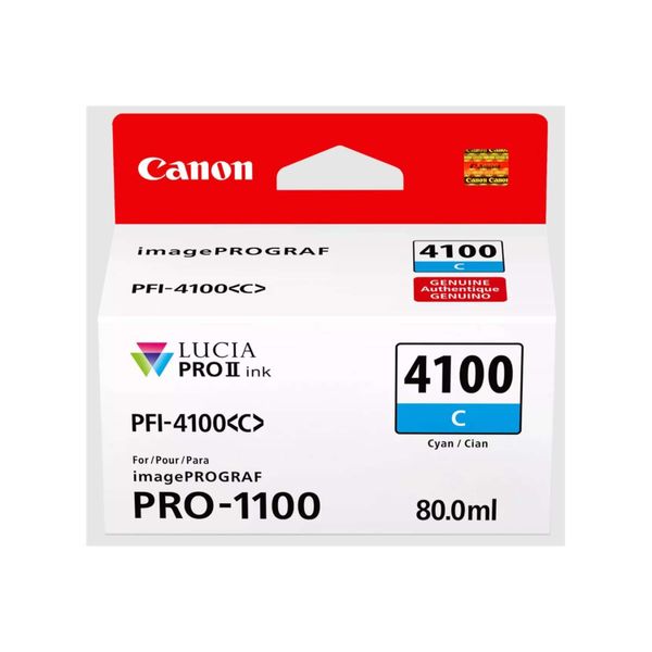 Original Canon Imageprograf Pro 1100 Series (6778C001 / PFI-4100C) Druckerpatrone Cyan-image